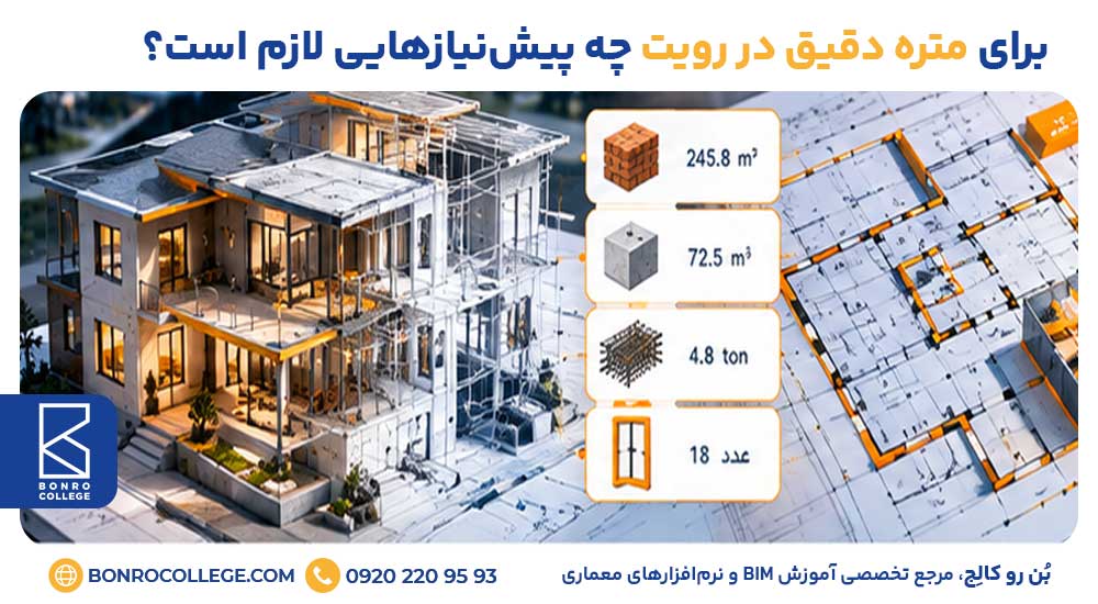 برای متره دقیق در رویت چه پیشنیازهایی لازم است؟