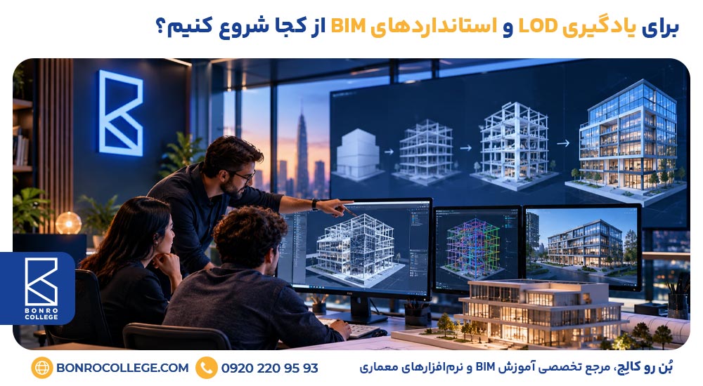 برای یادگیری LOD و استانداردهای BIM از کجا شروع کنیم؟